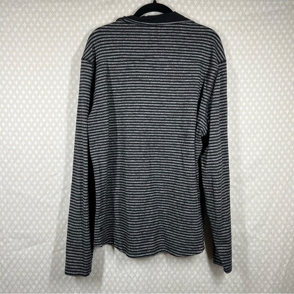 Lululemon Black Grey Striped Studio Half Zip Pullover Top - Picture 4 of 5